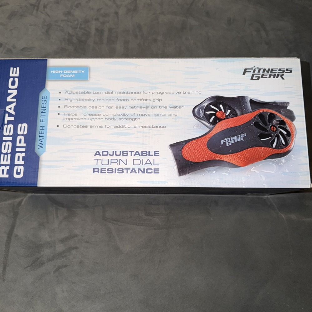 Fitness Gear Resistance Grips Water Fitness Adj Turn Dial Resistance One Size